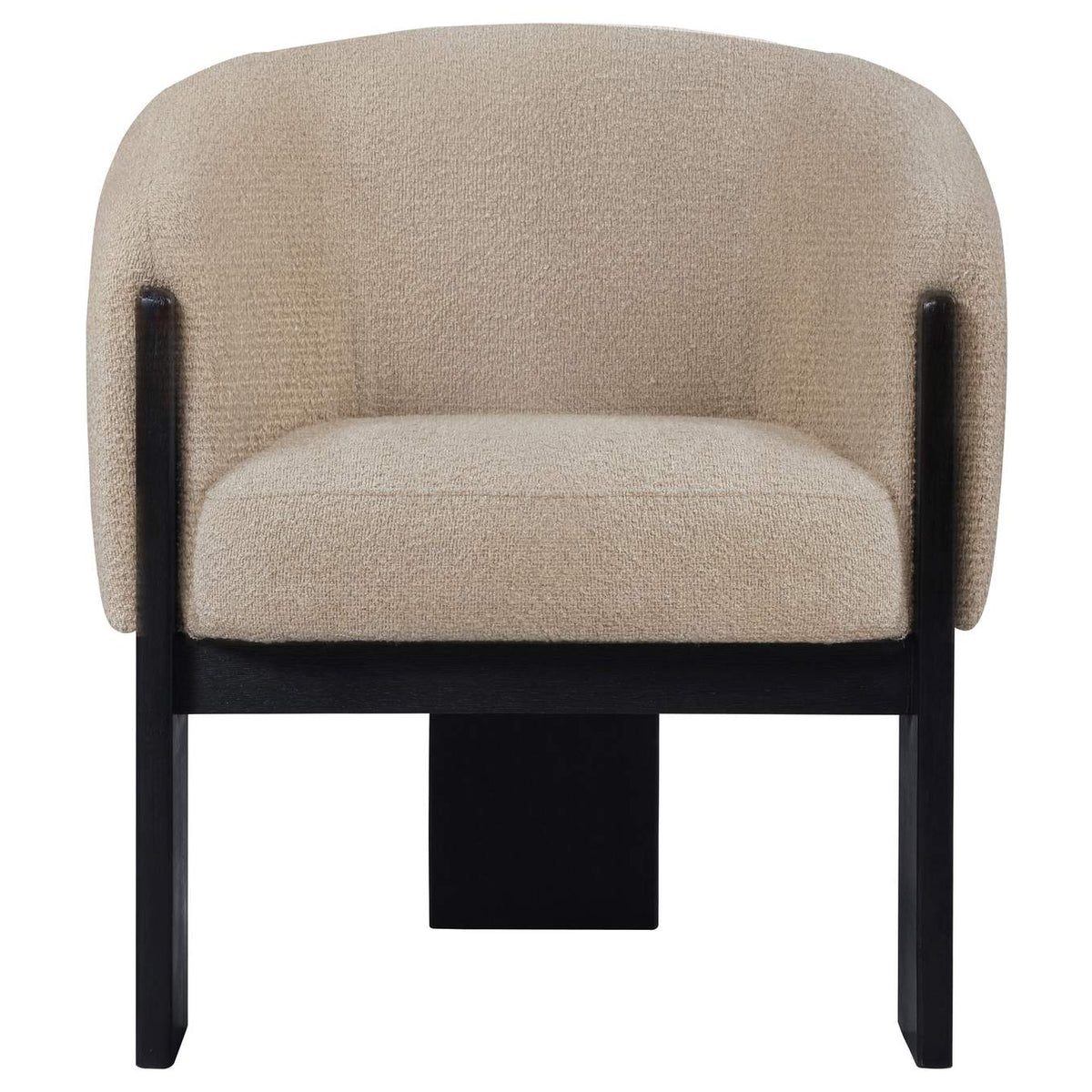 903165 Valdez Boucle Upholstered Barrel Back Accent Chair Beige