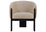 903165 Valdez Boucle Upholstered Barrel Back Accent Chair Beige