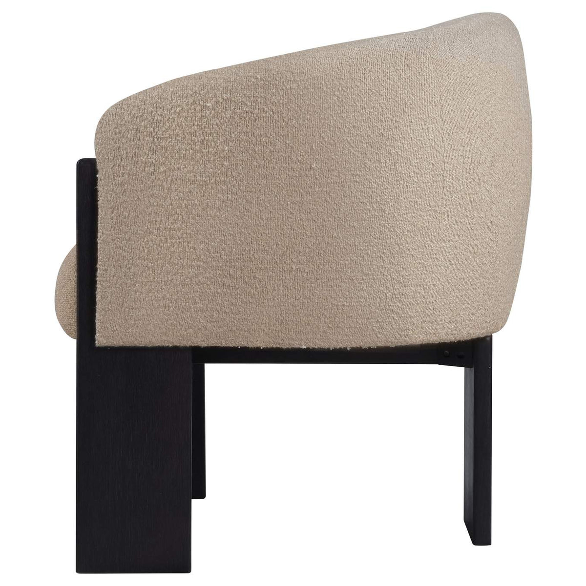903165 Valdez Boucle Upholstered Barrel Back Accent Chair Beige