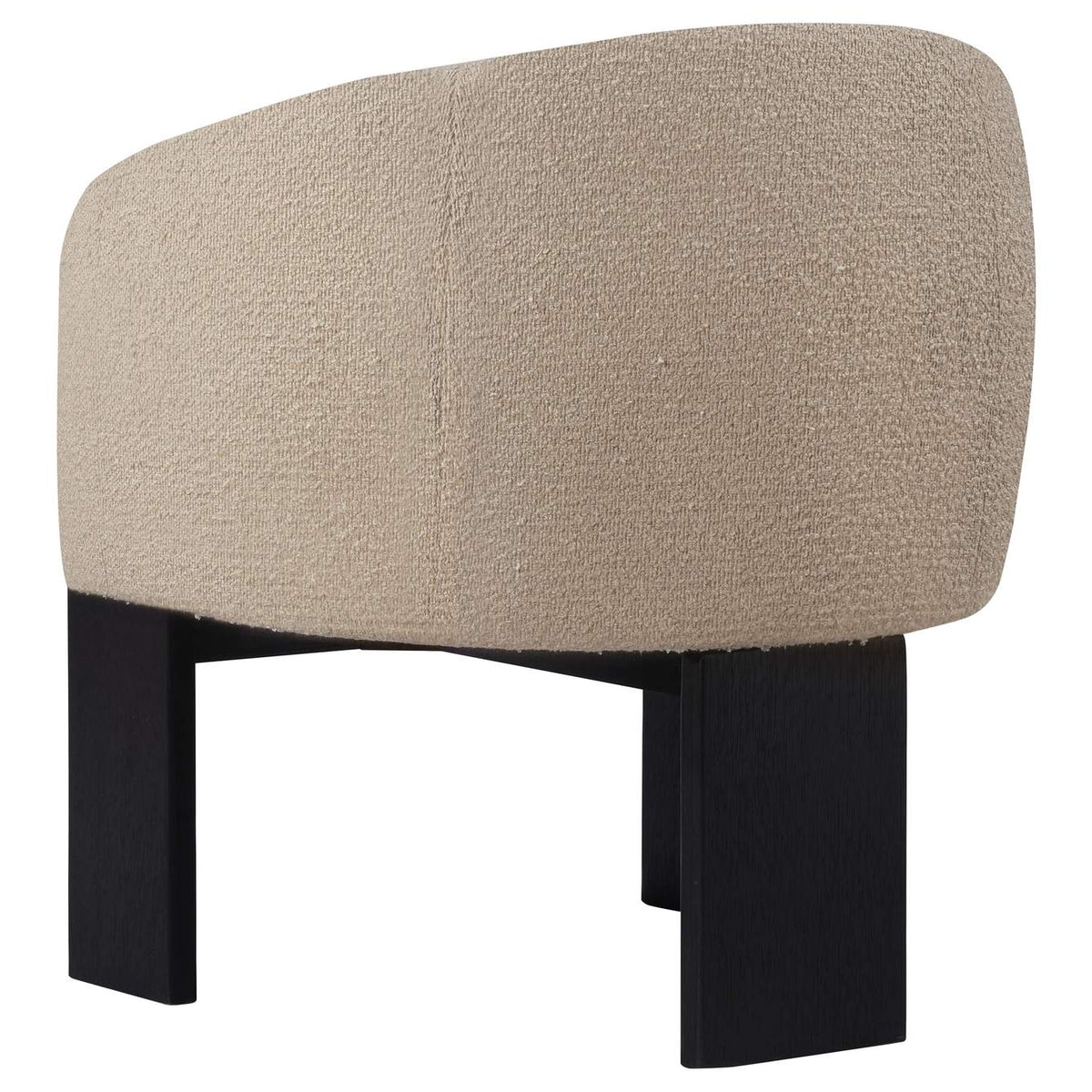 903165 Valdez Boucle Upholstered Barrel Back Accent Chair Beige