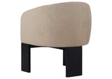 903165 Valdez Boucle Upholstered Barrel Back Accent Chair Beige