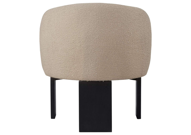 903165 Valdez Boucle Upholstered Barrel Back Accent Chair Beige