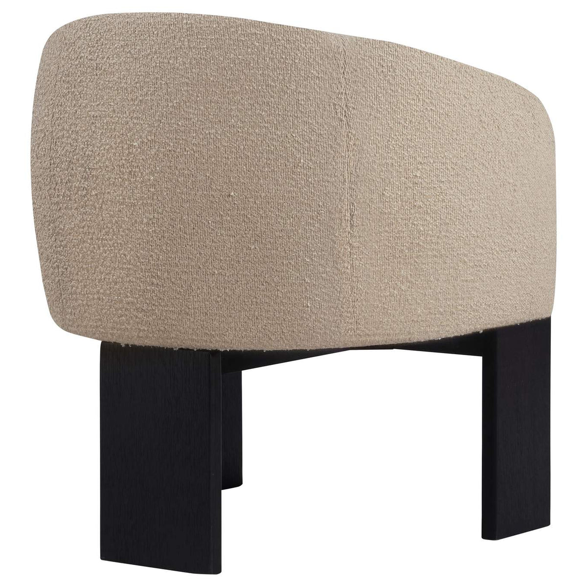 903165 Valdez Boucle Upholstered Barrel Back Accent Chair Beige
