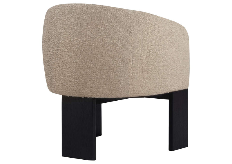 903165 Valdez Boucle Upholstered Barrel Back Accent Chair Beige
