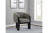 903166 Valdez Boucle Upholstered Barrel Back Accent Chair Brown