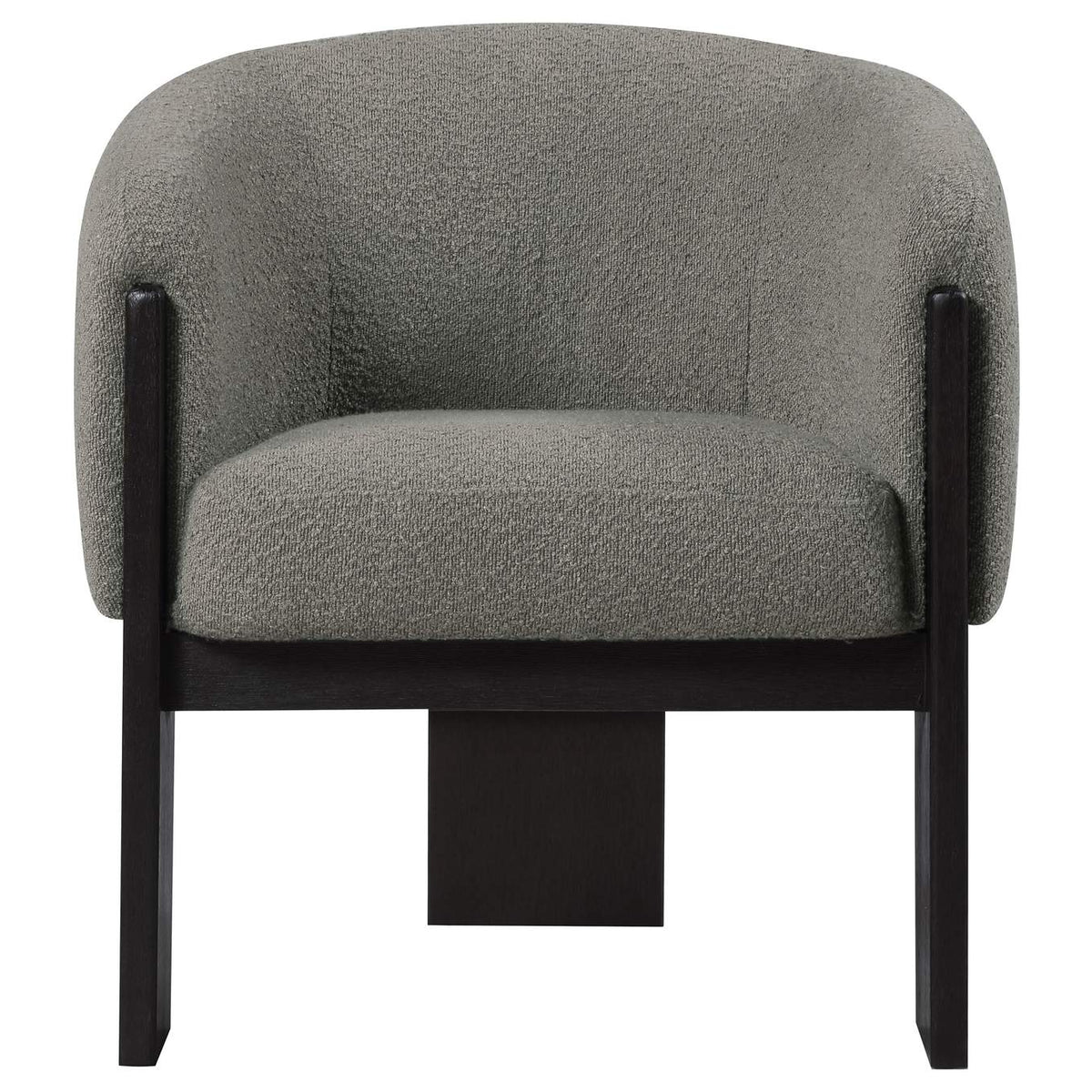 903166 Valdez Boucle Upholstered Barrel Back Accent Chair Brown