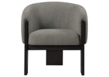 903166 Valdez Boucle Upholstered Barrel Back Accent Chair Brown