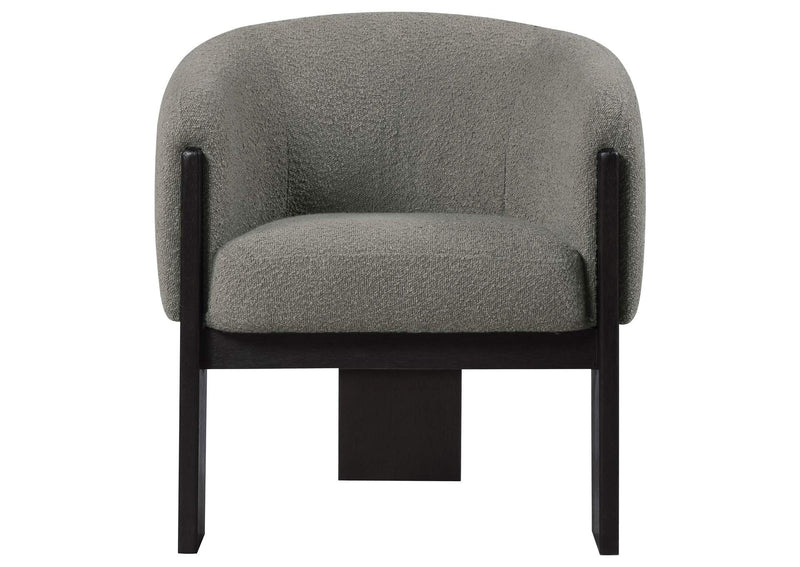 903166 Valdez Boucle Upholstered Barrel Back Accent Chair Brown