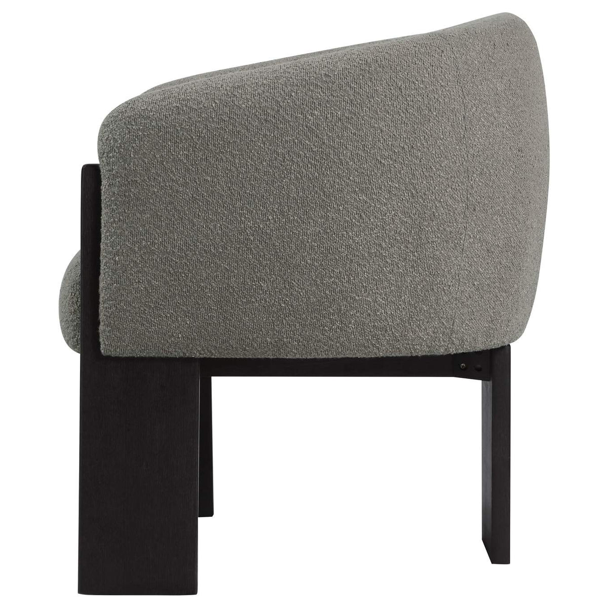 903166 Valdez Boucle Upholstered Barrel Back Accent Chair Brown