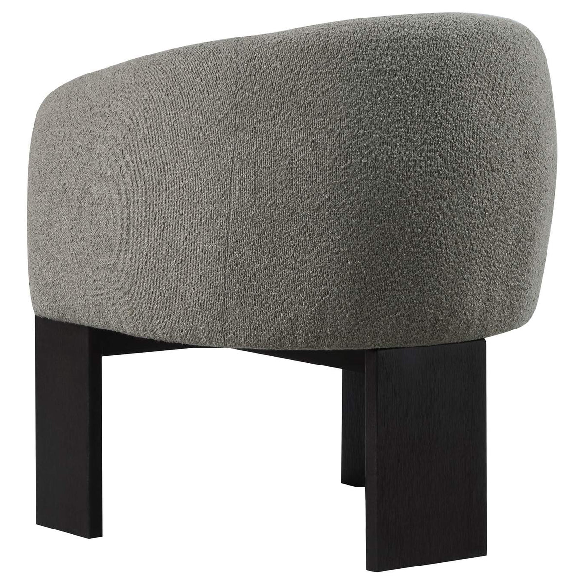 903166 Valdez Boucle Upholstered Barrel Back Accent Chair Brown