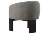 903166 Valdez Boucle Upholstered Barrel Back Accent Chair Brown