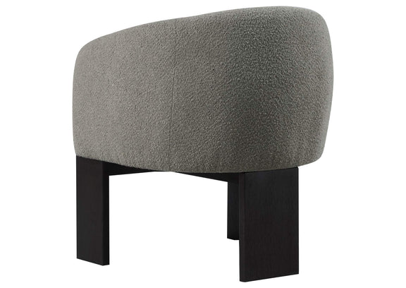 903166 Valdez Boucle Upholstered Barrel Back Accent Chair Brown