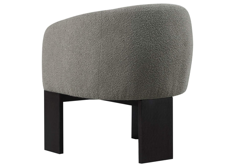 903166 Valdez Boucle Upholstered Barrel Back Accent Chair Brown