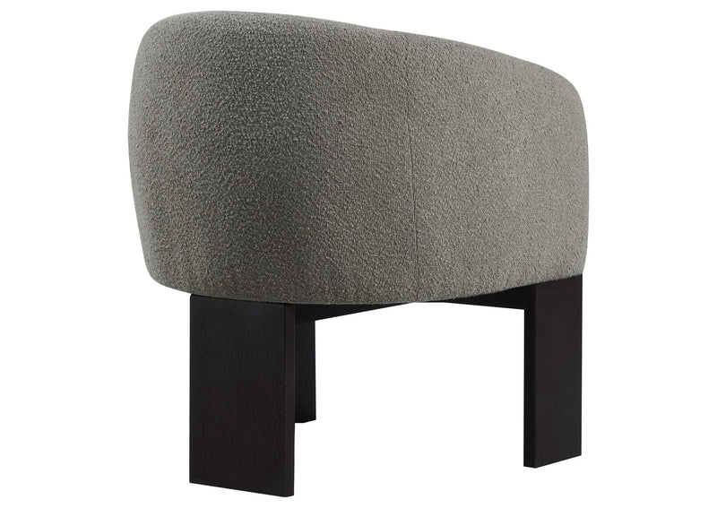 903166 Valdez Boucle Upholstered Barrel Back Accent Chair Brown