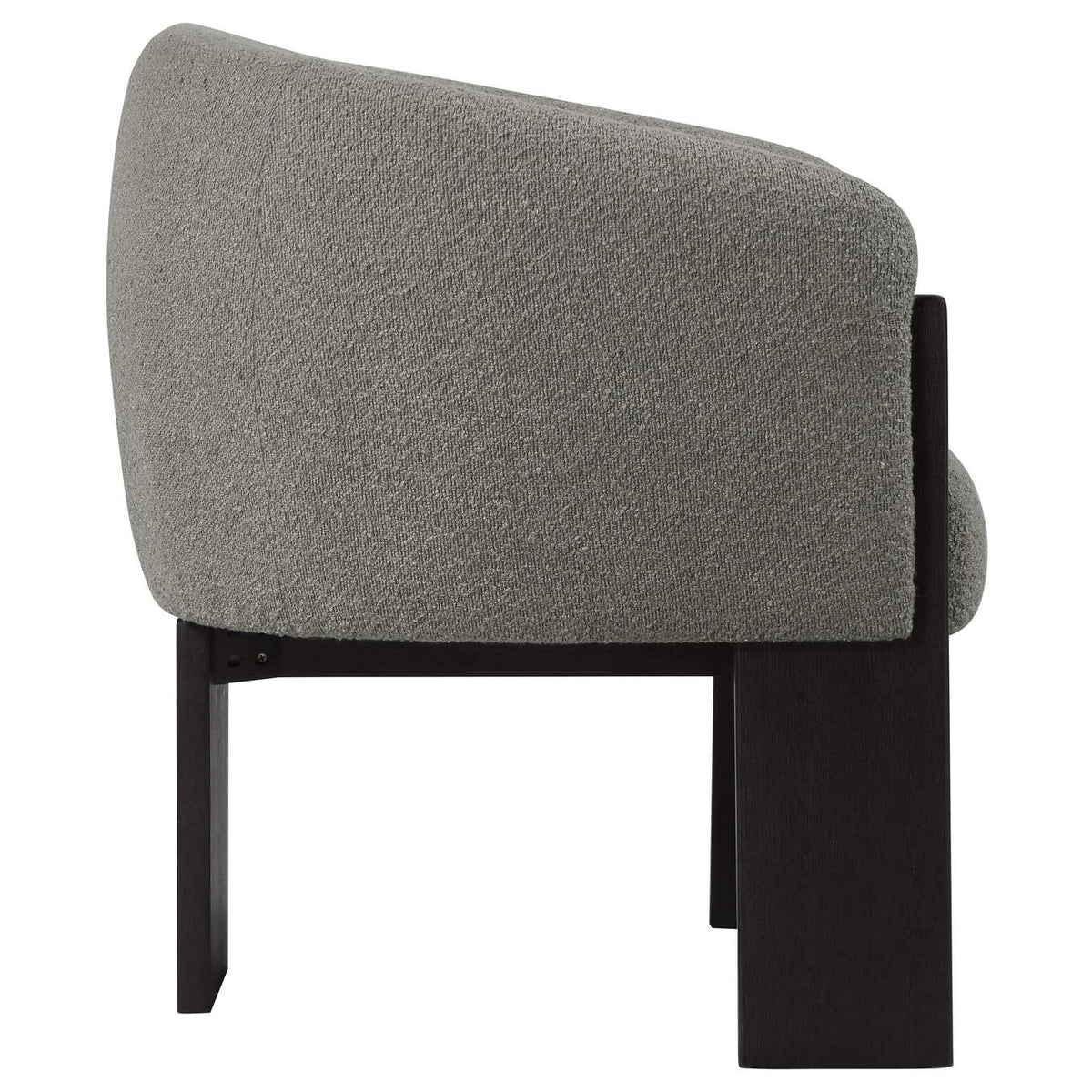 903166 Valdez Boucle Upholstered Barrel Back Accent Chair Brown