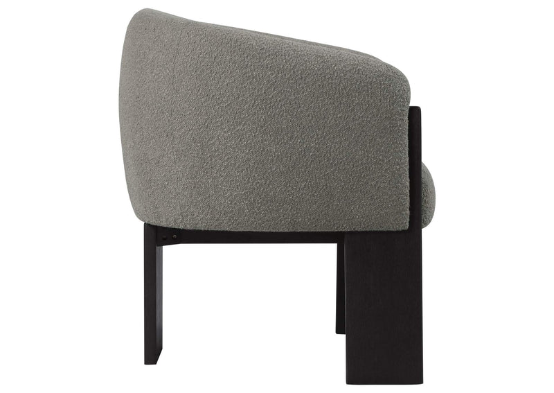 903166 Valdez Boucle Upholstered Barrel Back Accent Chair Brown