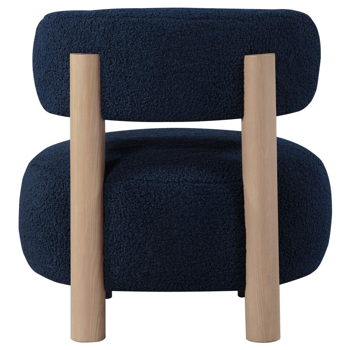 903168 Zonie Boucle Upholstered Barrel Back Accent Chair Blue