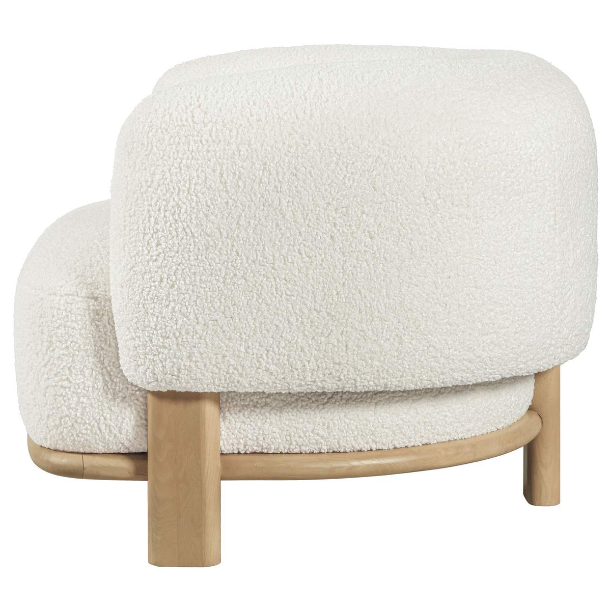 903169 Lawler Upholstered Barrel Back Accent Chair Ivory and Natural