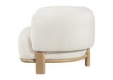 903169 Lawler Upholstered Barrel Back Accent Chair Ivory and Natural
