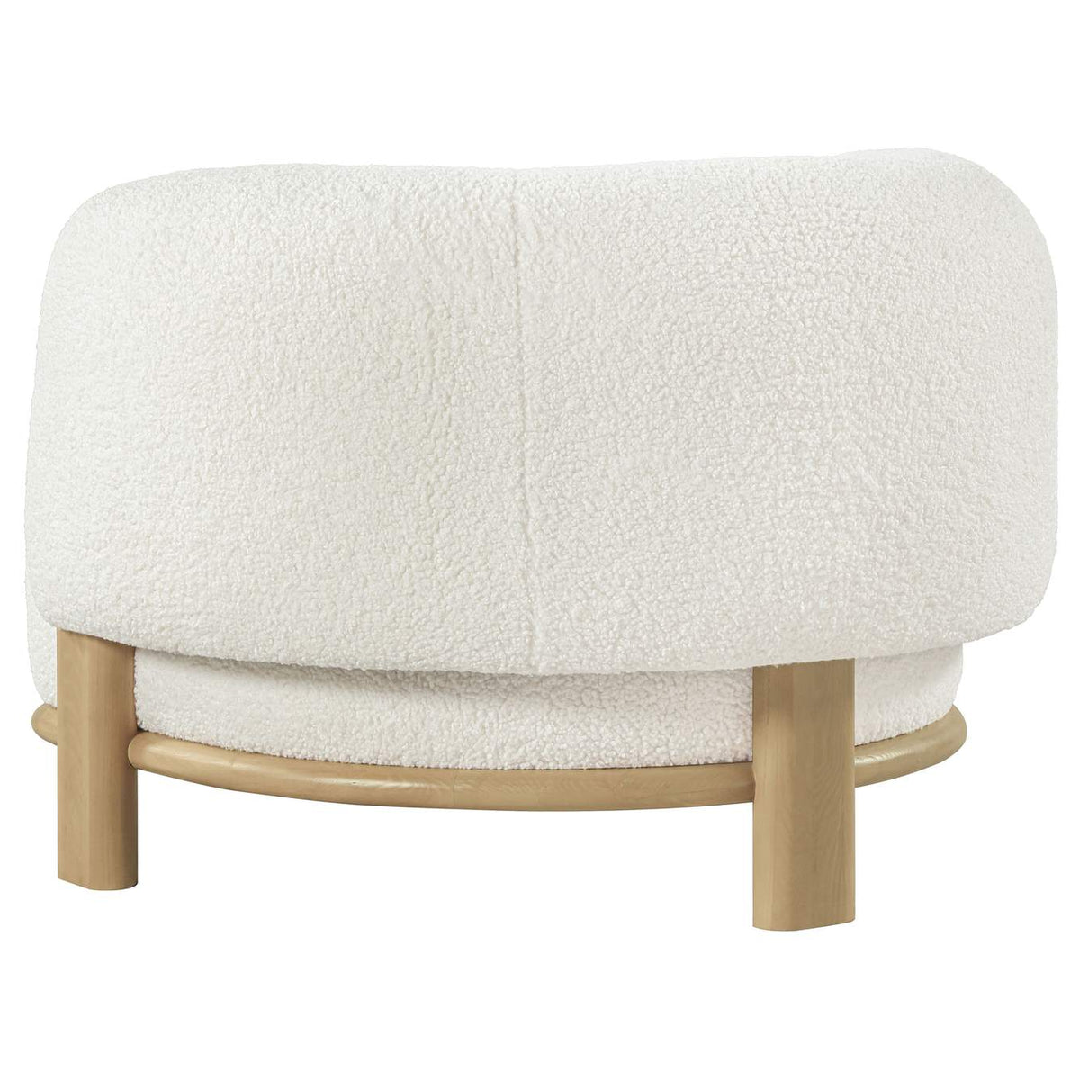 903169 Lawler Upholstered Barrel Back Accent Chair Ivory and Natural