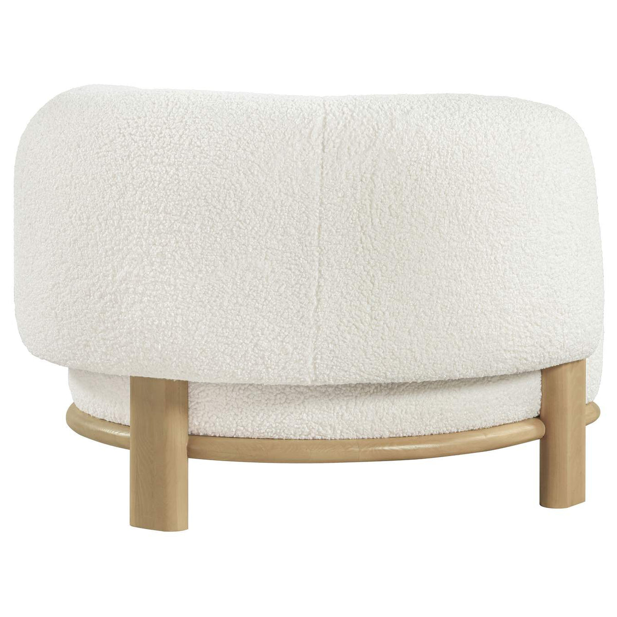 903169 Lawler Upholstered Barrel Back Accent Chair Ivory and Natural