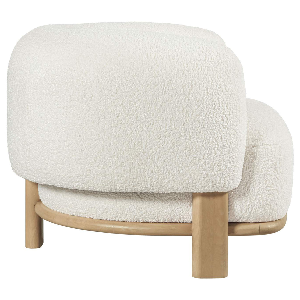 903169 Lawler Upholstered Barrel Back Accent Chair Ivory and Natural