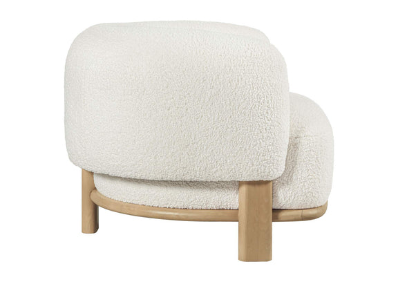 903169 Lawler Upholstered Barrel Back Accent Chair Ivory and Natural