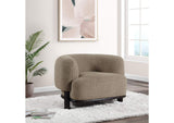 903170 Lawler Upholstered Barrel Back Accent Chair Brown and Black