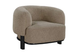 903170 Lawler Upholstered Barrel Back Accent Chair Brown and Black