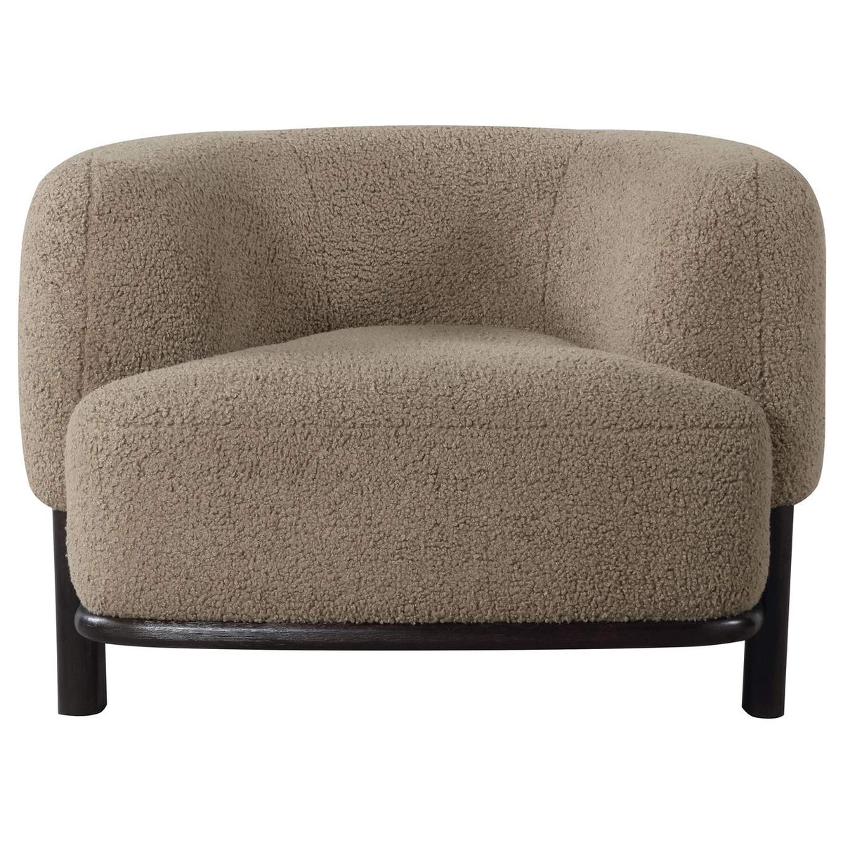903170 Lawler Upholstered Barrel Back Accent Chair Brown and Black