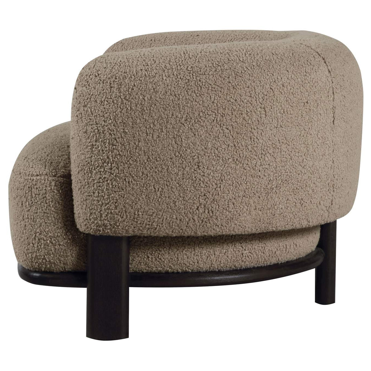 903170 Lawler Upholstered Barrel Back Accent Chair Brown and Black
