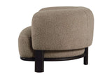 903170 Lawler Upholstered Barrel Back Accent Chair Brown and Black