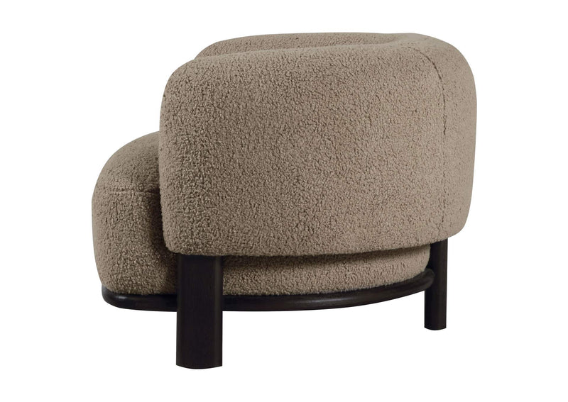 903170 Lawler Upholstered Barrel Back Accent Chair Brown and Black