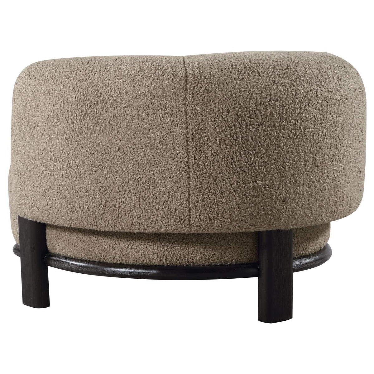 903170 Lawler Upholstered Barrel Back Accent Chair Brown and Black