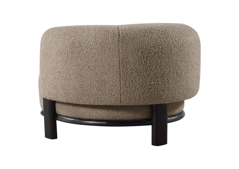 903170 Lawler Upholstered Barrel Back Accent Chair Brown and Black