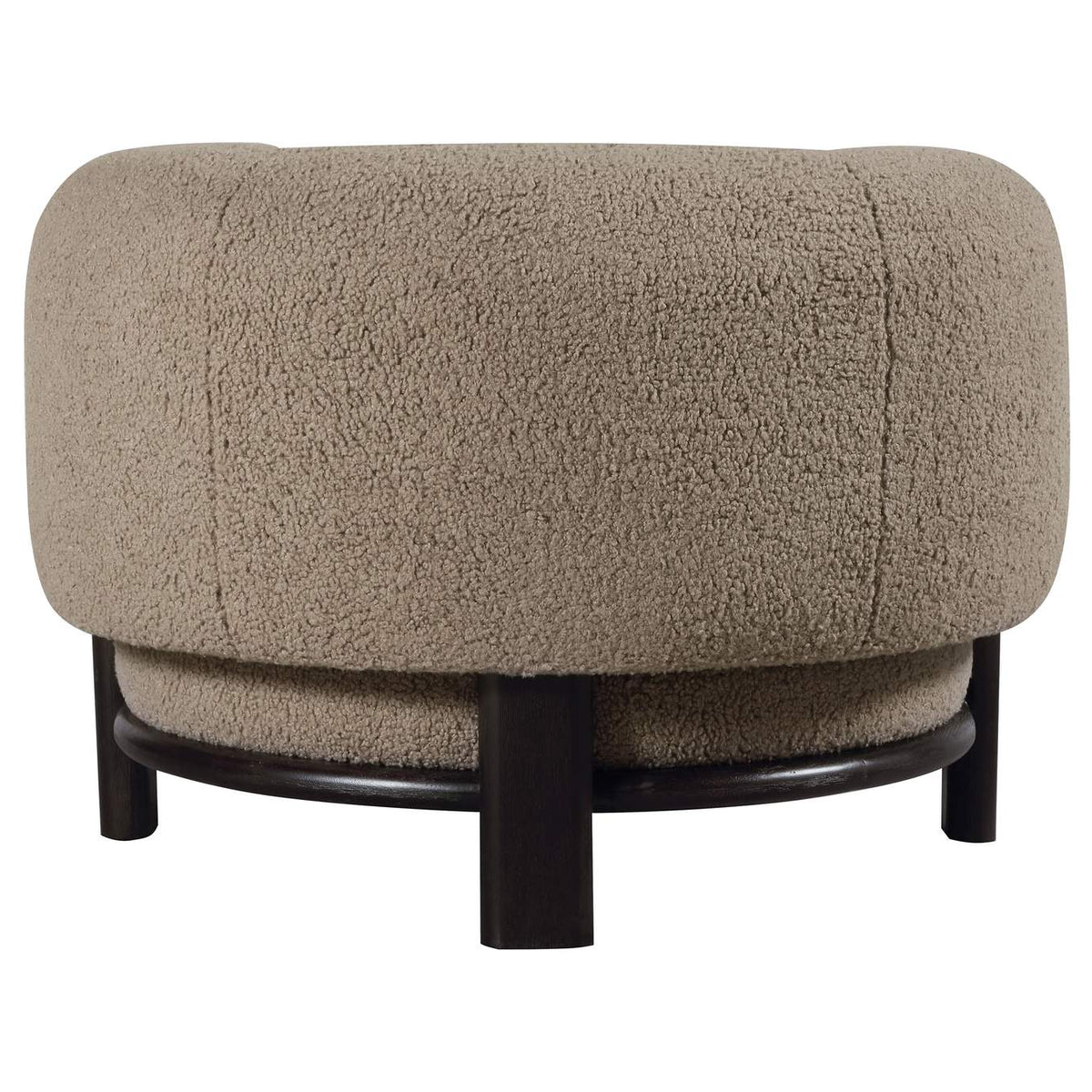 903170 Lawler Upholstered Barrel Back Accent Chair Brown and Black