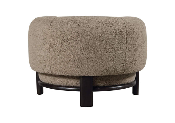 903170 Lawler Upholstered Barrel Back Accent Chair Brown and Black