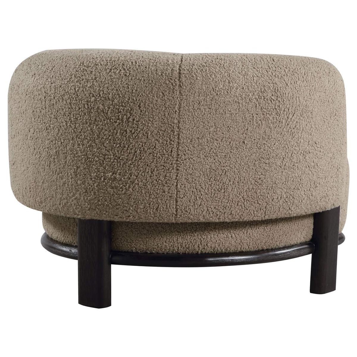 903170 Lawler Upholstered Barrel Back Accent Chair Brown and Black
