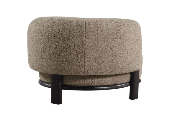 903170 Lawler Upholstered Barrel Back Accent Chair Brown and Black