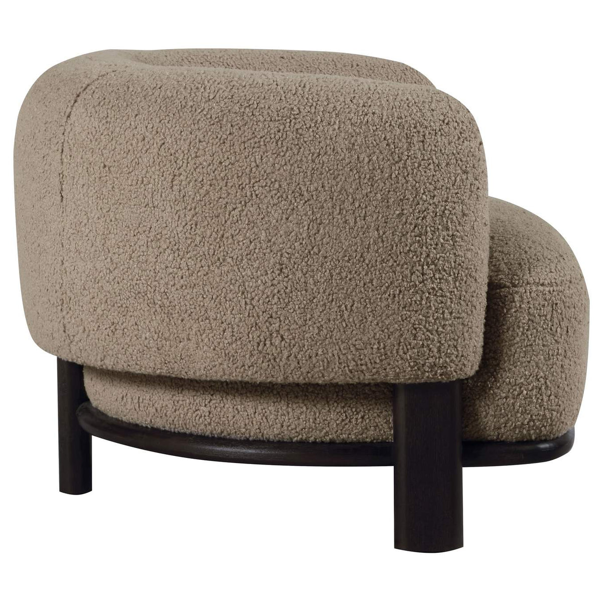 903170 Lawler Upholstered Barrel Back Accent Chair Brown and Black