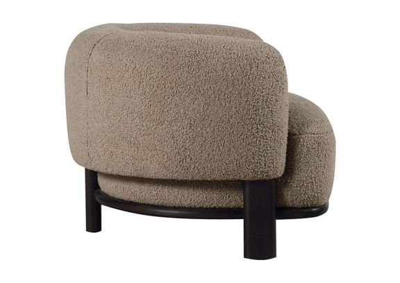 903170 Lawler Upholstered Barrel Back Accent Chair Brown and Black