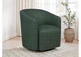 903222 Mossbrook Fabric Upholstered Swivel Accent Chair Green