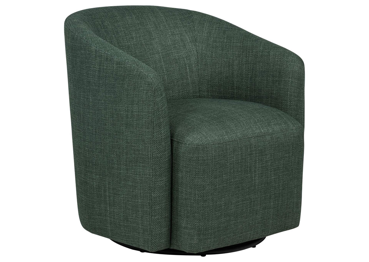 903222 Mossbrook Fabric Upholstered Swivel Accent Chair Green
