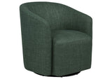 903222 Mossbrook Fabric Upholstered Swivel Accent Chair Green
