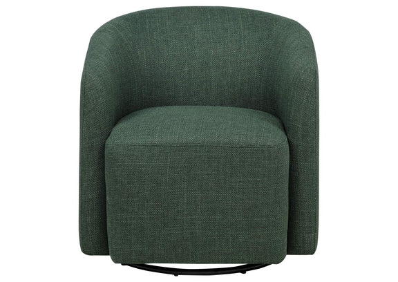 903222 Mossbrook Fabric Upholstered Swivel Accent Chair Green