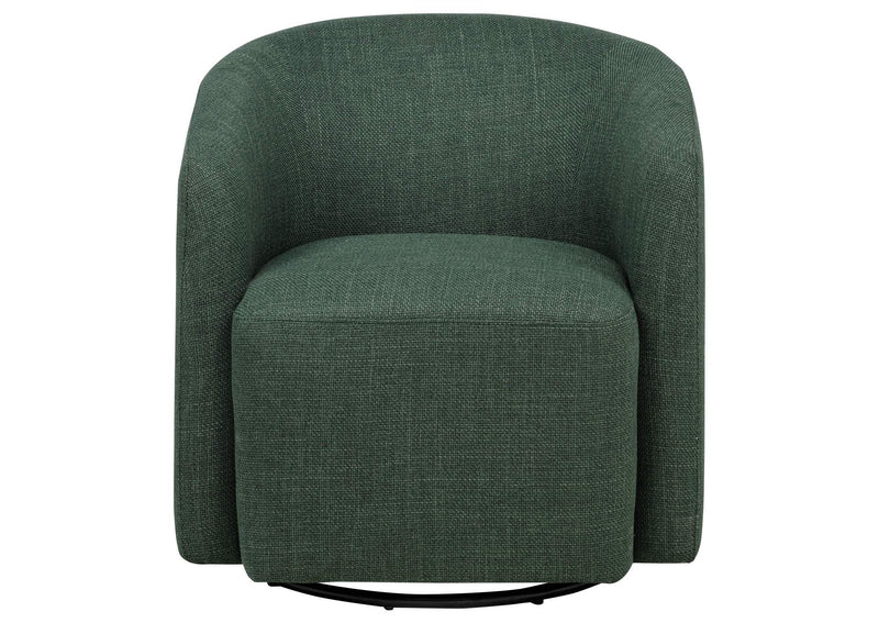 903222 Mossbrook Fabric Upholstered Swivel Accent Chair Green