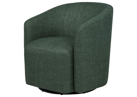 903222 Mossbrook Fabric Upholstered Swivel Accent Chair Green