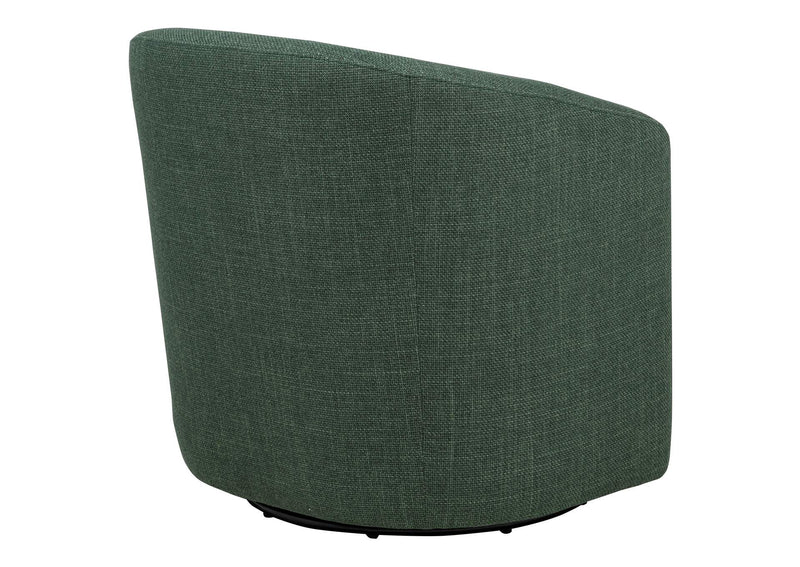 903222 Mossbrook Fabric Upholstered Swivel Accent Chair Green