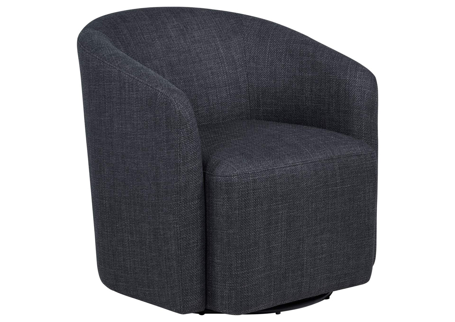903223 Mossbrook Fabric Upholstered Swivel Accent Chair Anthracite