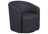 903223 Mossbrook Fabric Upholstered Swivel Accent Chair Anthracite